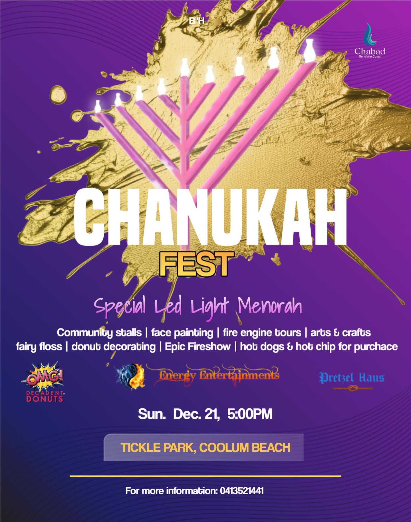 Chanukah at Tickle Park – Coolum Beach